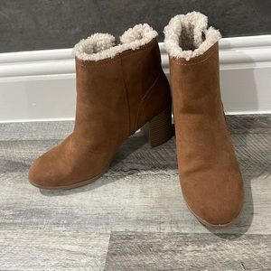 Target suede brown booties